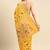 yellow ethnic motifs zari silk blend paithani saree