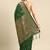 green woven design zari silk blend paithani saree