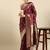 magenta floral zari silk blend paithani saree