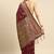 magenta floral zari silk blend paithani saree