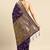 purple woven design zari silk blend paithani saree