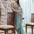 blue beads and stones saree