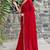 red embellished beads and stones satin saree