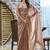 brown beads and stones satin saree