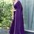 purple embellished beads and stones satin saree