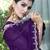 purple embellished beads and stones satin saree