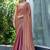 brown beads and stones satin saree