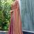 brown beads and stones satin saree