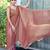 brown beads and stones satin saree