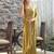 olive embellished beads & stones satin saree