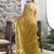 olive embellished beads & stones satin saree
