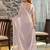 grey embellished beads and stones satin saree