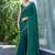 green beads and stones satin saree