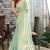 green embellished beads and stones satin saree