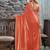 peach beads and stones satin saree