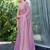 lavender beads and stones satin saree