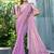 lavender beads and stones satin saree