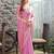 pink embellished  beads and stones satin saree