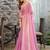 pink embellished  beads and stones satin saree