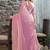 pink embellished  beads and stones satin saree