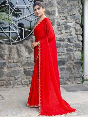 rose beads and stones satin saree 3