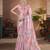 pink embellished embroidered sequinned organza saree