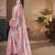 pink embellished embroidered sequinned organza saree