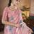 pink embellished embroidered sequinned organza saree