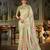 green tie and dye embroidered organza saree