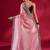 pink embroidered tissue designer saree