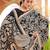 black black & pink floral art silk bagru saree