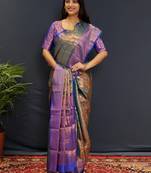 sea_green woven design zari kanjeevaram saree