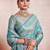 blue leheriya woven design zari organza kanjeevaram saree