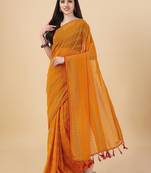 yellow lucknowi embroidered and diamond embellished georgette saree