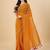 yellow lucknowi embroidered and diamond embellished georgette saree