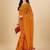 yellow lucknowi embroidered and diamond embellished georgette saree