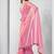 pink beads and stones mirror work organza saree