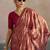 rose floral beads and stones pure chiffon saree