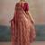 rose floral beads and stones pure chiffon saree