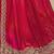 pink embellished striped embroidered poly georgette heavy work saree