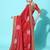pink pink & red bandhani embroidered dola silk half and half bandhani saree