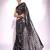 black embellished sequinned saree