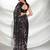 black embellished sequinned saree