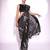 black embellished sequinned saree