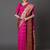 pink pink & green ethnic motifs zari silk blend banarasi saree