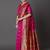 pink pink & green ethnic motifs zari silk blend banarasi saree