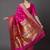 pink pink & green ethnic motifs zari silk blend banarasi saree