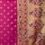 pink pink & green ethnic motifs zari silk blend banarasi saree
