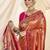 orange woven design zari tissue paithani saree