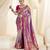 violet woven design zari tissue heavy work paithani saree